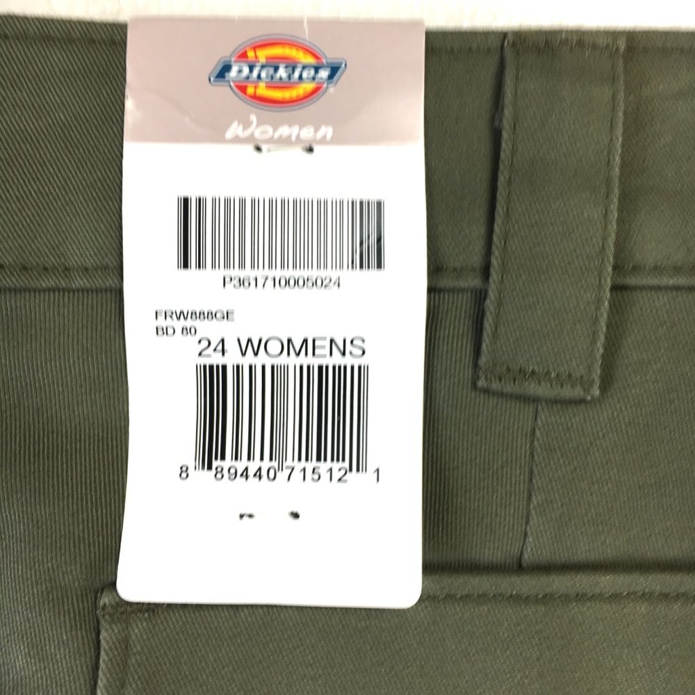 DICKIES  Stretch Relaxed Fit Khaki  Cargo Shorts Women's  Sz 24 NWT - Picture 14 of 14